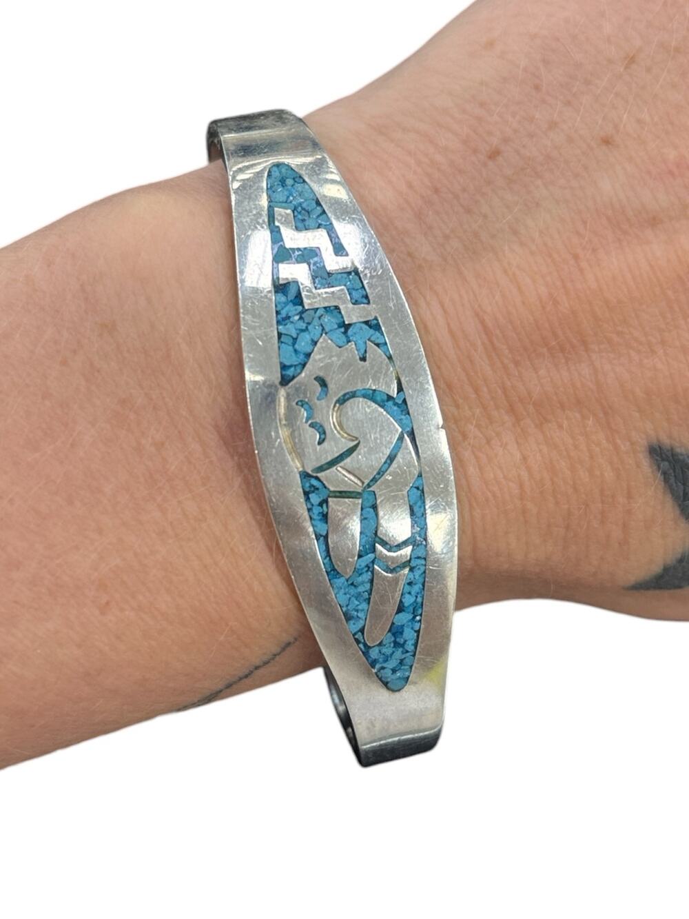 925 Silver and Turquoise Cuff Bracelet